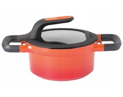 Berghoff Garnek 28 CM 7,3 L Gem Red Z Pokrywą