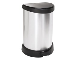 Kosz na Śmieci z Pedałem 20 l srebrny Curver