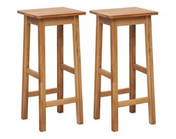 vidaXL Hokery, 2 szt., 30 x 35 x 75 cm, lite drewno dębowe