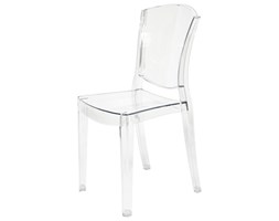 Krzesło Designerskie LOTUS Glamour transparentne bezbarwne