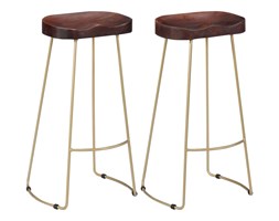 vidaXL Stołki barowe Gavin, 2 szt., 45x40x78 cm, lite drewno mango