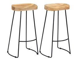 vidaXL Stołki barowe Gavin, 2 szt., 45x40x78 cm, lite drewno mango