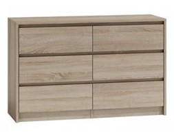 DUŻA KOMODA SZAFKA 6 SZUFLAD 120CM DĄB SONOMA KARO K120