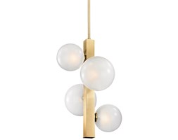 4 Balls at Rod - lampa wisząca - 4 x mleczna kula