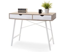 Nowoczesne biurko skandynawskie FALUN biały/sonoma