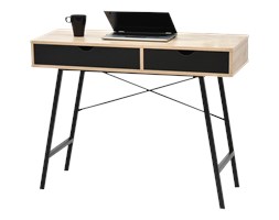 Biurko Falun czarny-sonoma nowoczesne w stylu skandynawskim