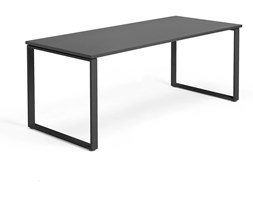 Biurko Modulus, rama O, 1800x800 mm, czarny, czarny