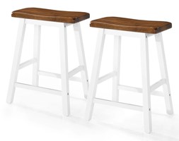 vidaXL Stołki barowe, 2 szt., lite drewno, 45x23x60 cm