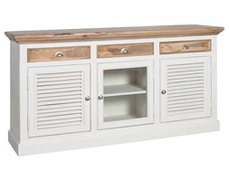 Biały bufet z szufladami w stylu prowansalskim