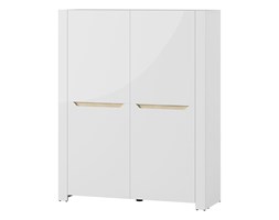 Komoda 2D Ice 04 : Czas dostawy - 1-4 tygodnie, Kolor frontu - biały połysk, Kolor korpusu - biały, Kolor wstawek - sonoma jasna