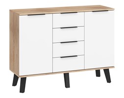 Komoda Sven 2D4S (SVN-02) : Czas dostawy - 1-4 tygodnie, Kolor frontu - biały połysk, Kolor korpusu - dąb sonoma