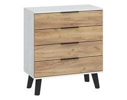 Komoda Sven 4S (SVN-04) : Czas dostawy - 1-4 tygodnie, Kolor frontu - craft złoty, Kolor korpusu - craft bialy