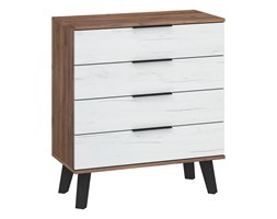 Komoda Sven 4S (SVN-04) : Czas dostawy - 1-4 tygodnie, Kolor frontu - craft biały, Kolor korpusu - craft tabacco