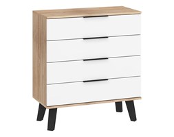 Komoda Sven 4S (SVN-04) : Czas dostawy - 1-4 tygodnie, Kolor frontu - biały połysk, Kolor korpusu - dąb sonoma