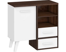 Komoda Nordis 1D2S (NOR-02) : Czas dostawy - 1-4 tygodnie, Kolor frontu - biały mat, Kolor korpusu - dąb sonoma ciemna