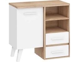 Komoda Nordis 1D2S (NOR-02) : Czas dostawy - 1-4 tygodnie, Kolor frontu - biały mat, Kolor korpusu - dąb sonoma