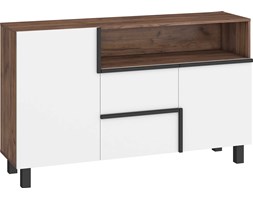 Komoda Lars 2D2S (LAR-02) : Czas dostawy - 1-4 tygodnie, Kolor frontu - biały mat, Kolor korpusu - craft tabacco