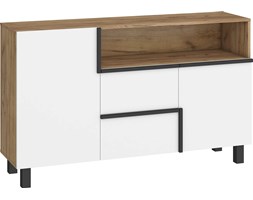 Komoda Lars 2D2S (LAR-02) : Czas dostawy - 1-4 tygodnie, Kolor frontu - biały mat, Kolor korpusu - craft złoty