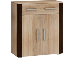 Komoda mała Notti (NOT-03) : Czas dostawy - 1-4 tygodnie, Kolor frontu - sonoma ciemna, sonoma jasna, Kolor korpusu - dąb sonoma