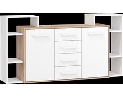 Komoda Rio 2D4S (RIO-06) : Czas dostawy - 1-3 tygodnie, Kolor frontu - biały mat, Kolor korpusu - dąb sonoma