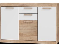 Komoda Maximus 3D2S (MXS-09) : Czas dostawy - 1-3 tygodnie, Kolor frontu - biały połysk, Kolor korpusu - dąb sonoma
