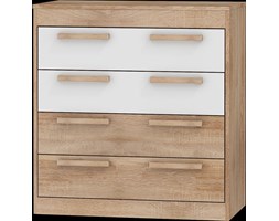 Komoda Maximus 4S (MXS-11) : Czas dostawy - 1-3 tygodnie, Kolor frontu - biały połysk, Kolor korpusu - dąb sonoma