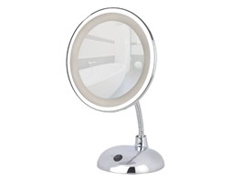 Chromowane lusterko kosmetyczne z oświetleniem LED Wenko Style
