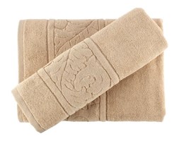 Zestaw beżowych bawełnianych ręczników Sultan Beige