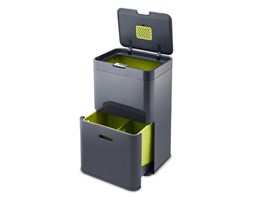 Szary kosz do segregacji śmieci Joseph Joseph IntelligentWaste Totem 48