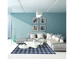 Granatowy wytrzymały dywan odpowiedni na zewnątrz Ropes, 133x190 cm