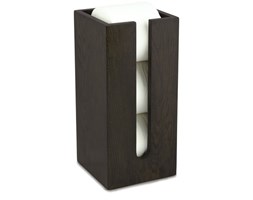Pojemnik na papier toaletowy z drewna dębowego Wireworks Mezza Dark