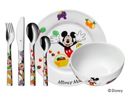 6-częściowy komplet nierdzewnych sztućców dziecięcych i naczyń WMF Mickey Mouse