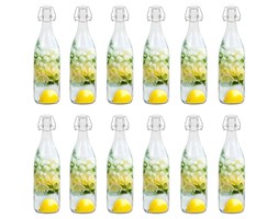 vidaXL Szklana butelka z zamknięciem pałąkowym, 12 szt., 1 L