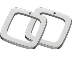 Zestaw 2 obrączek na serwetki 7x7 cm srebrny