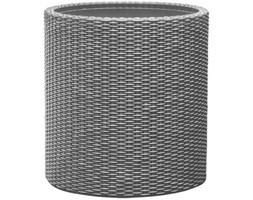 Doniczka KETER Cylinder Planter Srebrno-szary