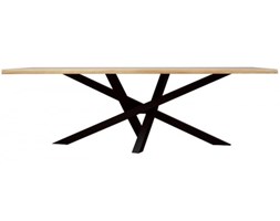 Stół MATT na wymiar drewno lite stelaż metalowy czarny