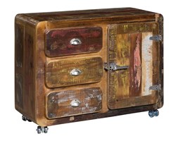 Komoda drewniana Refrigerateur 3 szuflady i drzwi