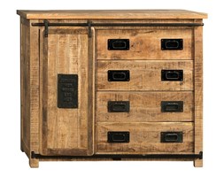 Komoda z drewna mango Newport 1 drzwi przesuwane