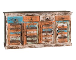 Komoda z drewna z recyclingu Eco 4 szuflady 4 drzwi