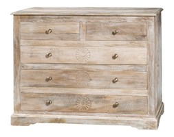 Komoda z litego drewna akacja White Sun