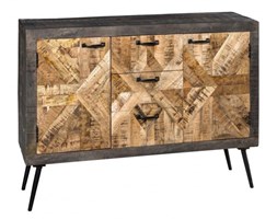 Komoda z drewna mango Clermont 3 szuflady 2 drzwi