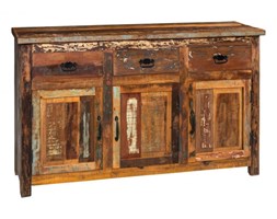 Komoda z drewna z recyklingu Lumber 3 szuflady 3 drzwi