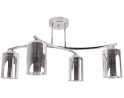 Lampa Wisząca Chrom ze Szklanymi Kloszami