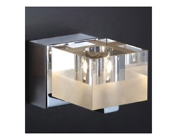 Kinkiet LAMPA łazienkowa CUBRIC MB9216-1A Italux halogenowa OPRAWA ścienna KOSTKA box cube chrom przezroczysta