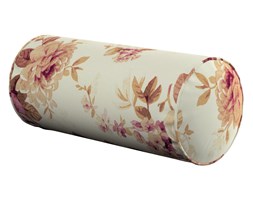 Dekoria Poduszka wałek prosty, bordowo-beżowe róze na kremowym tle, Ø16 × 40 cm, Mirella