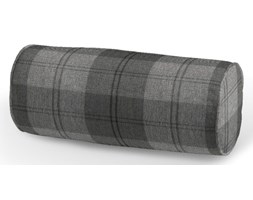 Dekoria Poduszka wałek prosty, krata w odcieniach szarości, Ø16 × 40 cm, Edinburgh