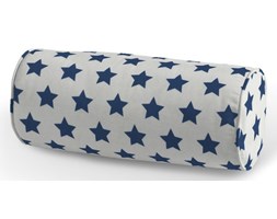 Dekoria Poduszka wałek prosty, granatowe gwiazdy na białym tle, Ø16 × 40 cm, Ashley