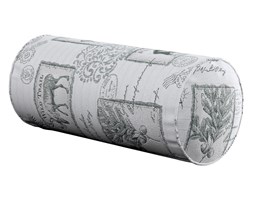 Dekoria Poduszka wałek prosty, szaro-beżowe motywy zimowe, Ø16 × 40 cm, Wyprzedaż do -50%