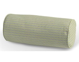 Dekoria Poduszka wałek prosty, zielone i brązowe trójkąty na jasnym tle, Ø16 × 40 cm, Wyprzedaż do -50%