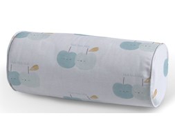 Dekoria Poduszka wałek prosty, pastelowo zielone jabłuszka na białym tle, Ø16 × 40 cm, Apanona do -50%
